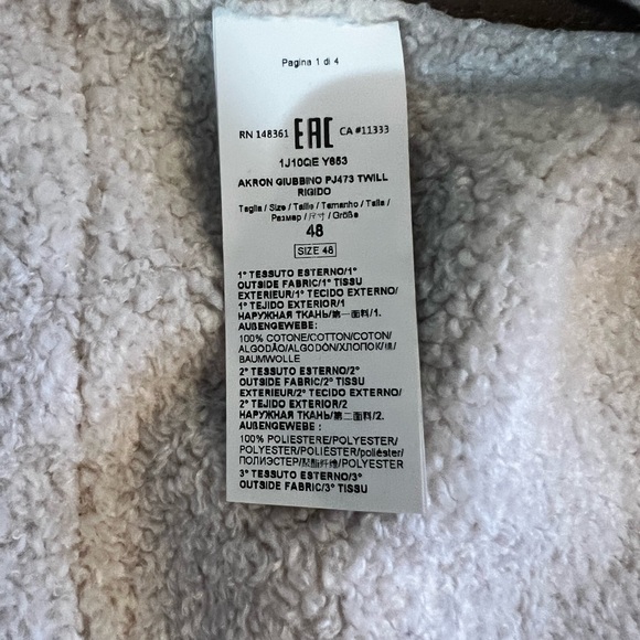 PINKO Faux Fur Trimmed Denim Jacket Size 12 - Picture 13 of 17